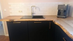 Kundenprojekt: Küchenarbeitsplatte aus Wildeiche extrem mit Baumkante! TEIL 1